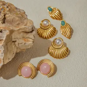 Elegant Gold-Tone Stainless Steel Earrings Collection 11 Sc9fd06799d514af5adc4039c74b385cf8