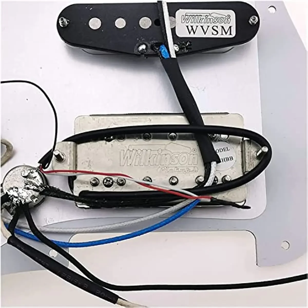 Prewired SSH Strat Pickguard with Wilkinson Alnico 5 2 Prewired SSH Strat Pickguard with Wilkinson Alnico 5 - Image 2