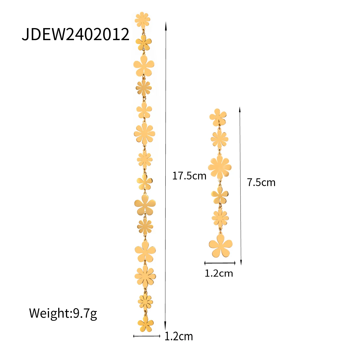 Stainless Steel Daisy Flower Earrings 7 Stainless Steel Daisy Flower Earrings - Image 7