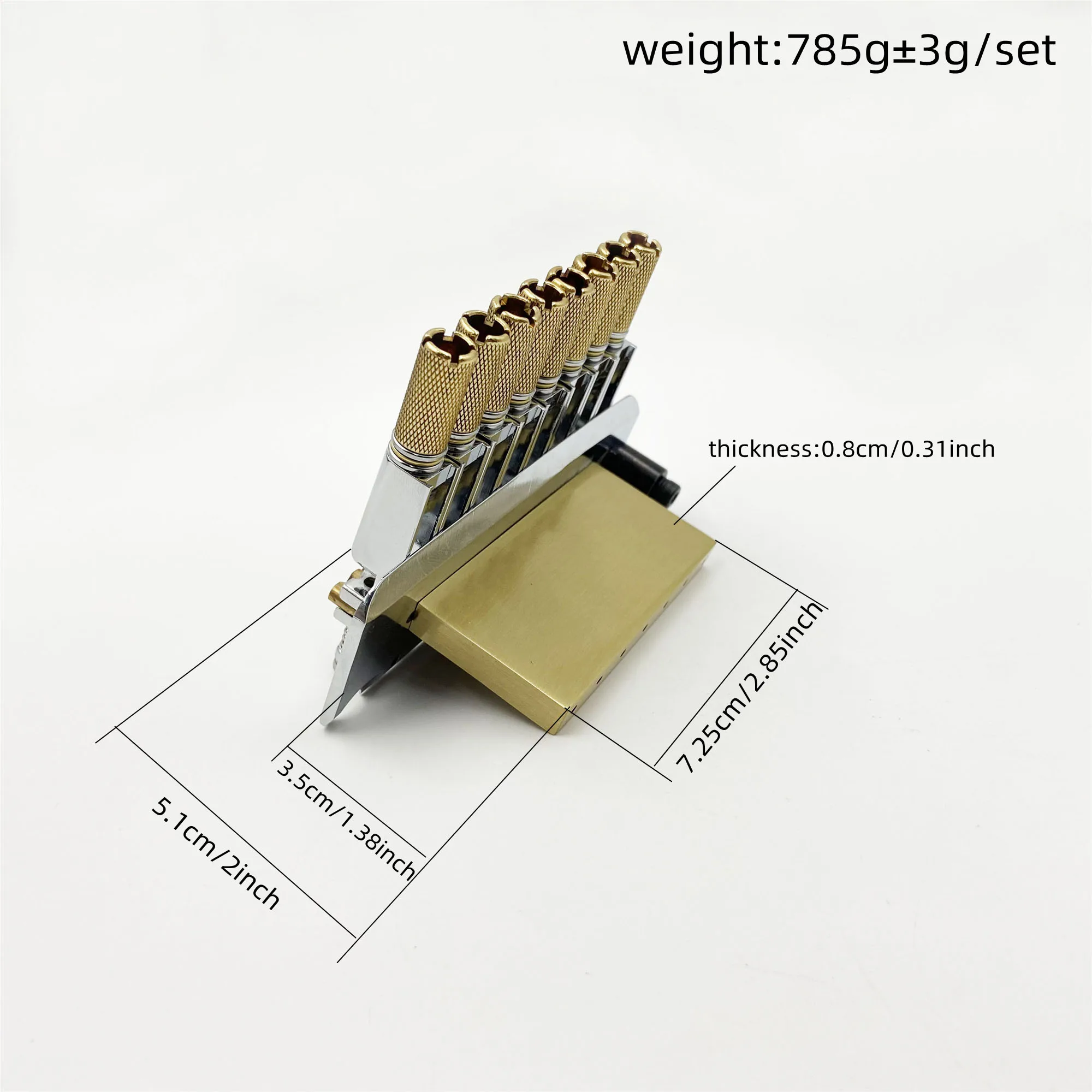 High-End Headless Guitar Bridge for 7/8-String Guitars 6 High-End Headless Guitar Bridge for 7/8-String Guitars - Image 6