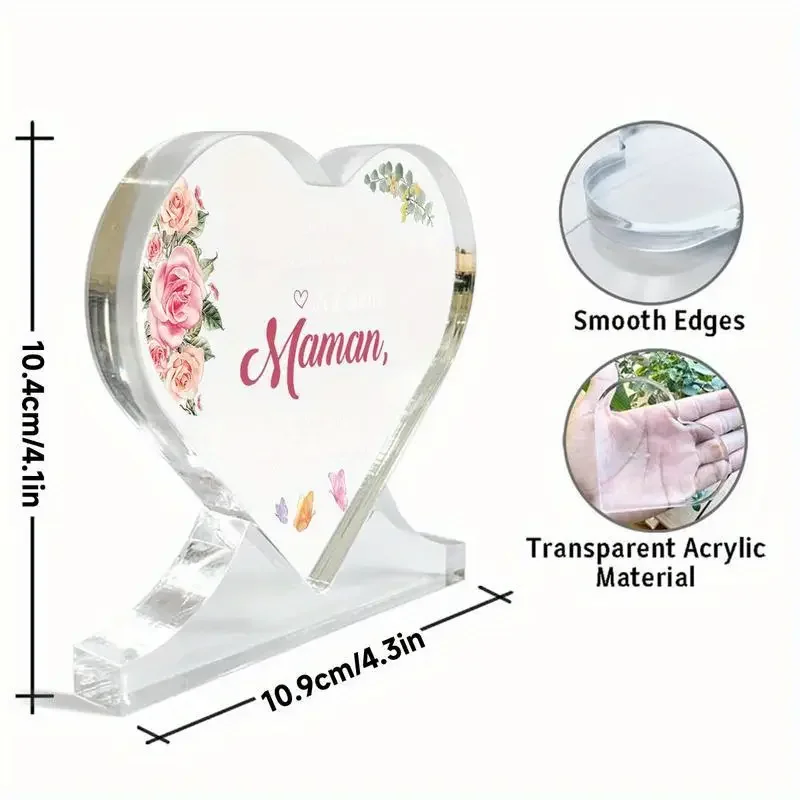 Heart-Shaped Acrylic Mother’s Day Plaque 2 Heart-Shaped Acrylic Mother’s Day Plaque - Image 2