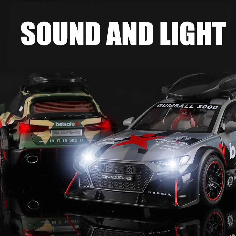 Audi RS6 Avant 1:24 Diecast Model with Sound 2 Audi RS6 Avant 1:24 Diecast Model with Sound - Image 2