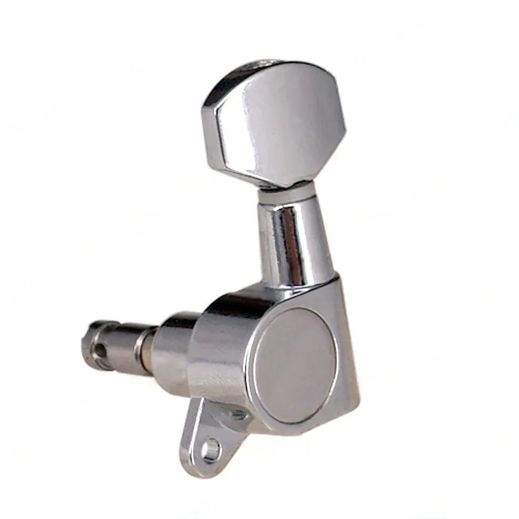 Electric Guitar Tuning Knob Set, Locking, Silver 4 Electric Guitar Tuning Knob Set, Locking, Silver - Image 4
