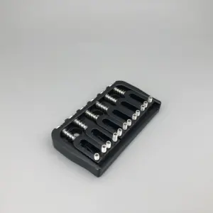 6-String Metal Fixed Guitar Bridge in Black, Chrome, Gold 12 Sca6a3ee15546491db9a8f1286561836eS