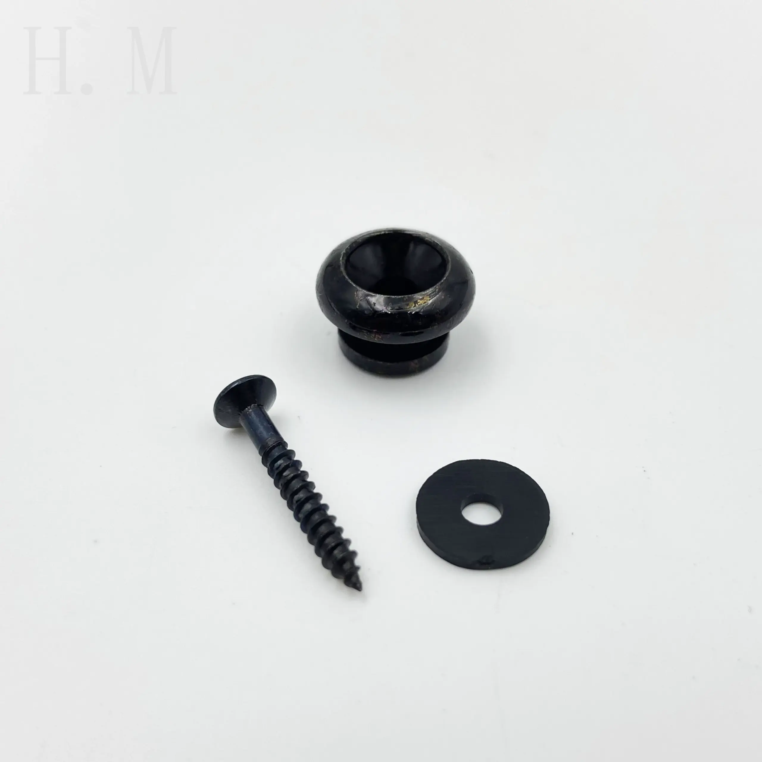 Metal Guitar Strap Buckle Set with Large Mushroom Head 2 Metal Guitar Strap Buckle Set with Large Mushroom Head - Image 2