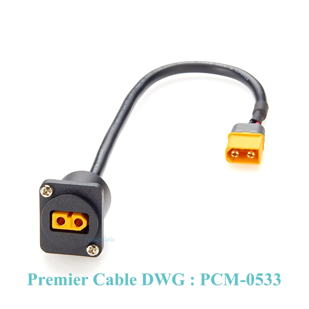 XT60 Panel Mount Extension Cable 30cm 7 XT60 Panel Mount Extension Cable 30cm - Image 7