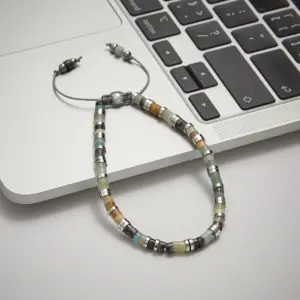 Stainless Steel Beaded Men's Bracelet JDB0111021 10 Scae721ae238d4a10898cbe3a75162834y