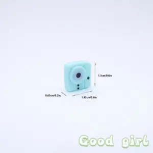 Pastel Blue Miniature Camera for Dollhouses