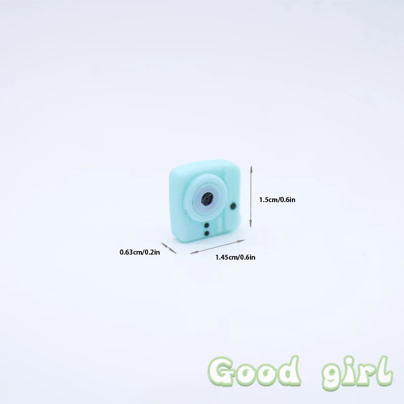 Pastel Blue Miniature Camera for Dollhouses 1 Pastel Blue Miniature Camera for Dollhouses