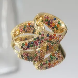 Multicolored Cubic Zirconia Hoop Earrings 9 Scb156b474ec4456687d16812b9f19747o