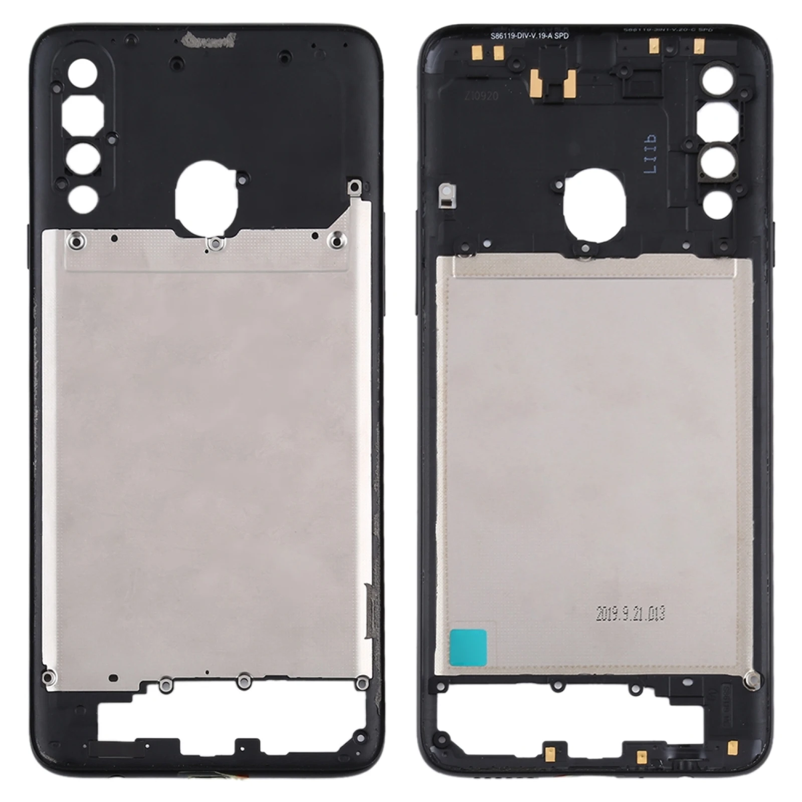 Black Middle Frame Bezel for Samsung Galaxy A20s 4 Black Middle Frame Bezel for Samsung Galaxy A20s - Image 4