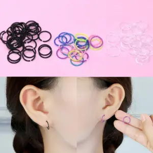 Colorful Plastic Hoop Earrings Set - 30 Pieces 12 Scb2613f740474bc1801bab643f77d867M