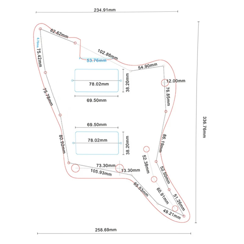 Fiery Pickguard for MIJ Jazzmaster Guitars 6 Fiery Pickguard for MIJ Jazzmaster Guitars - Image 6