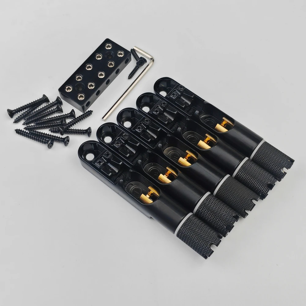 Black Headless Bass Bridge Set for 4 and 5 Strings 7 Black Headless Bass Bridge Set for 4 and 5 Strings - Image 7