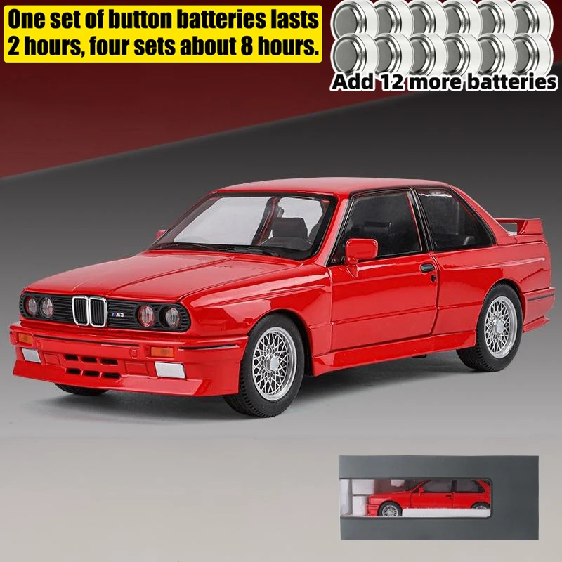 BMW M3 E30 IM 1:24 Diecast Model in Red 9 BMW M3 E30 IM 1:24 Diecast Model in Red - Image 9