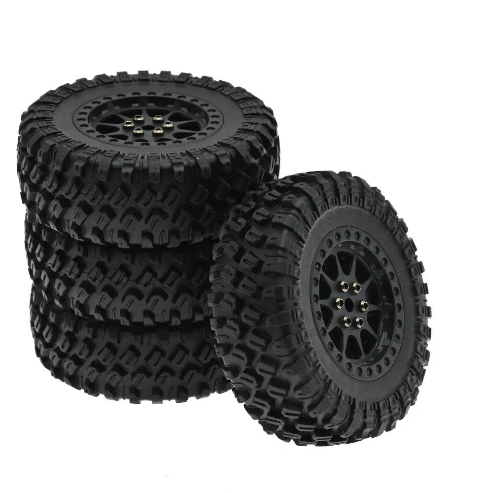 RC Off-Road Tire Set with Silver Wheels 3 RC Off-Road Tire Set with Silver Wheels - Image 3