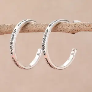 Vintage Silver Leaf Hoop Earrings 7 Scbdcf9912f614b3e95e8220f9a95e115A
