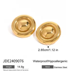 Gold Stainless Steel Earrings Set for Women 16 Scbed601910374bb7a91dc7bab2b5aa74d