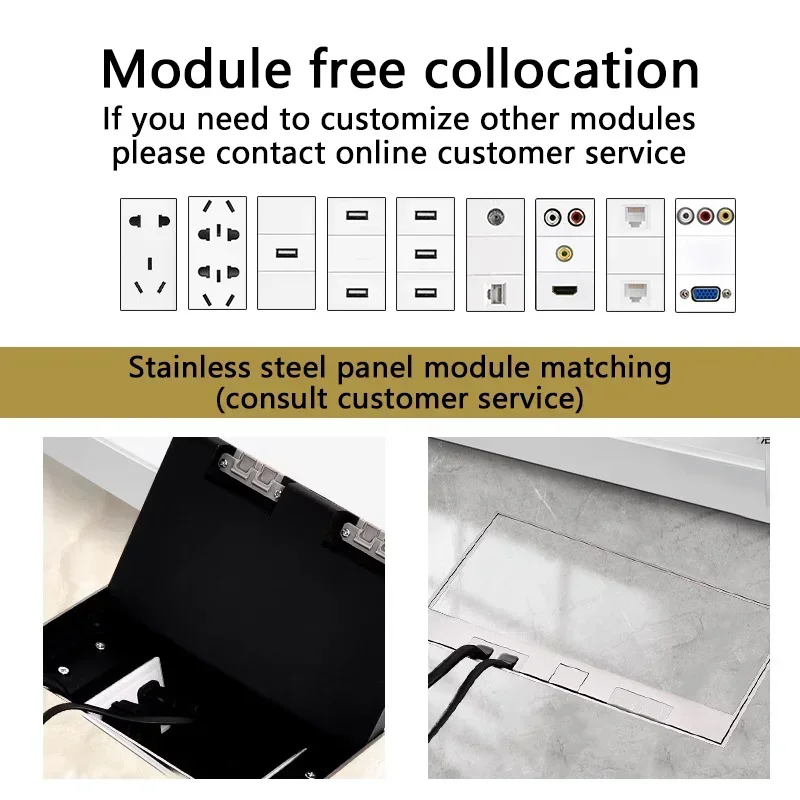 Stainless Steel Embedded Floor Socket 130x200mm 5 Stainless Steel Embedded Floor Socket 130x200mm - Image 5