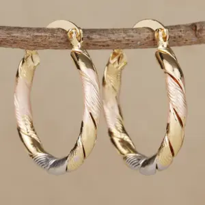 Tricolor Metal Hoop Earrings for Women 8 Scc148125f702429a9093df13d908fb5c7