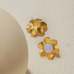 Elegant Stainless Steel Opal Flower Earrings 12 Scc4bc3b895f84cb0bcfaa8b61fbe441f2