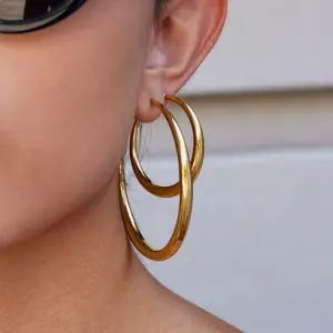 Glossy Vegan Stainless Steel Gold Hoop Earrings 9 Scc5bafc323b142a0931051027d8eaf1bp