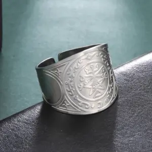 Angel Seal Archangel Ring with Sacred Geometry 17 Scc98640ef96e434899ac77eb1ac9bc28m