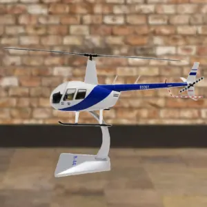 White and Blue R44 Helicopter Model Display 10 Sccab03dd36e745a4976c6f78a7072d27y