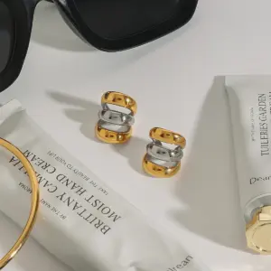 Modern Dual Tone Stainless Steel Clip Earrings 12 Sccafa5b4dd0e448990fd1a70f74b83b7V