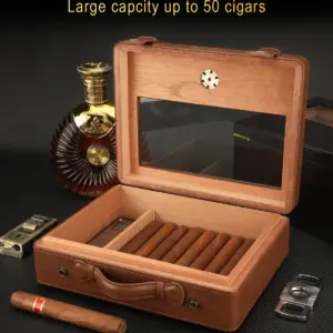 Stylish Travel Cigar Humidor with Glass Top 8 Sccbf26bc533f42d39a3a416d5fc1e59fr