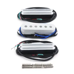 White Guitar Pickup Set with Humbucker and Singles