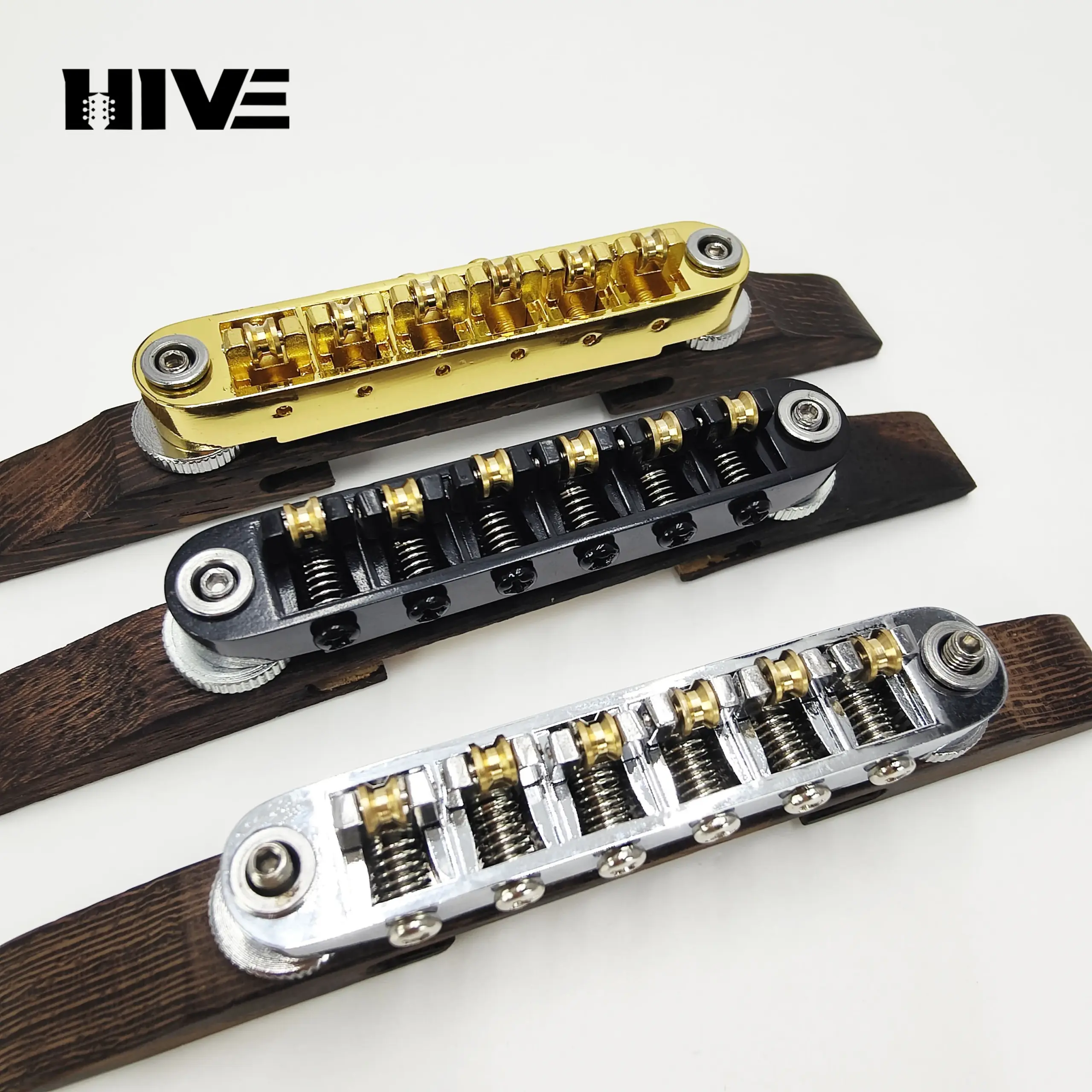 Adjustable Guitar Bridge with Wood Base 4 Adjustable Guitar Bridge with Wood Base - Image 4