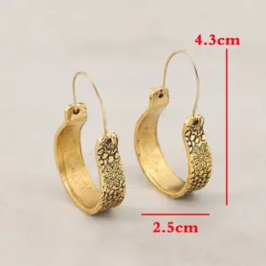 Vintage Gold Drop Earrings with Floral Carvings 7 Sccdb13d7ccf24a60a5a92a9dad72df11O