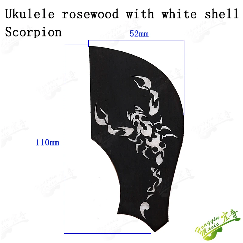 Rosewood Inlaid Pickguard for Ukulele 8 Rosewood Inlaid Pickguard for Ukulele - Image 8