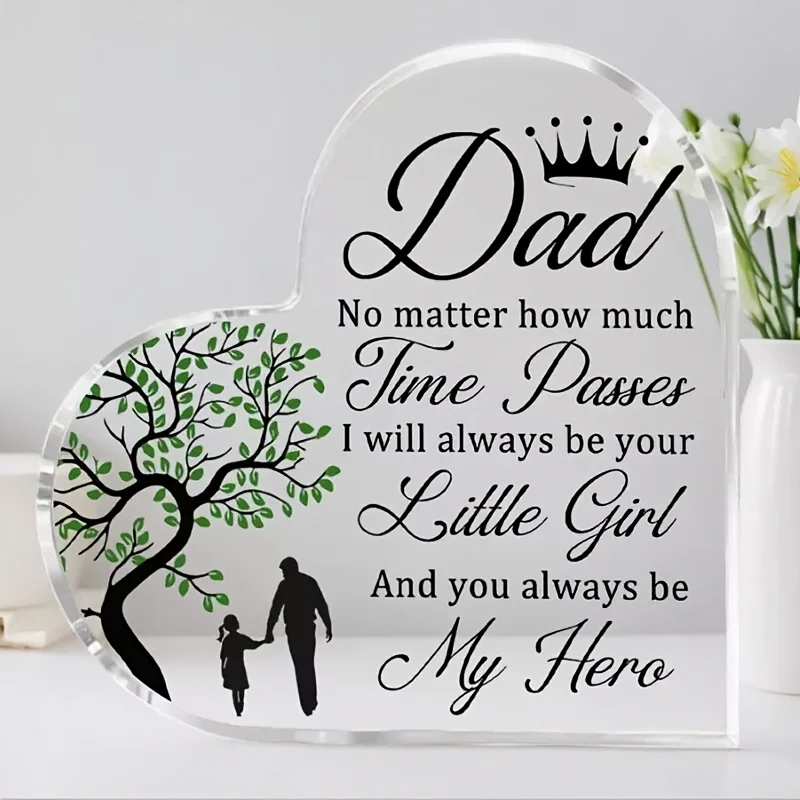 Heart-Shaped Acrylic Plaque for Fathers 2 Heart-Shaped Acrylic Plaque for Fathers - Image 2