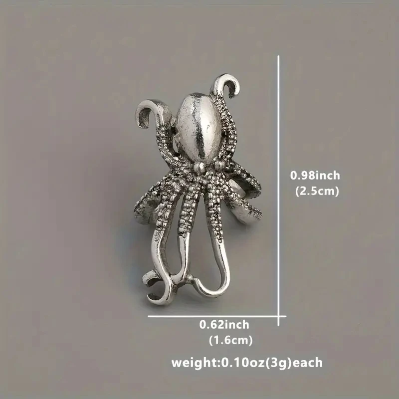 Vintage Octopus Zinc Alloy Ear Cuff for Women 4 Vintage Octopus Zinc Alloy Ear Cuff for Women - Image 4