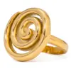 Gold Spiral Stainless Steel Ring for Men