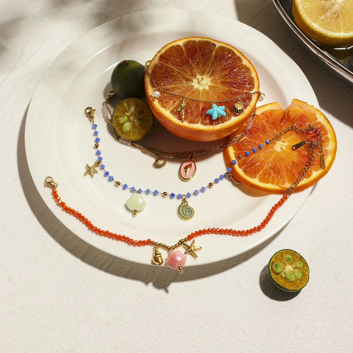 Stainless Steel Summer Ocean Charm Rope Bracelet 4 Stainless Steel Summer Ocean Charm Rope Bracelet - Image 4