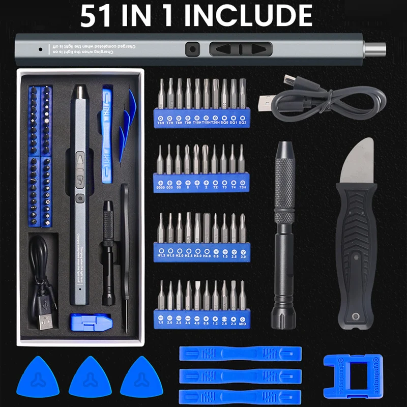 Rechargeable Electric Screwdriver Set 3.7V, 40 Bits 3 Rechargeable Electric Screwdriver Set 3.7V, 40 Bits - Image 3