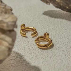 Gold Stainless Steel Pearl Clip Earrings 11 Scd6b109fc8b84200be0489de2e8bcd21N