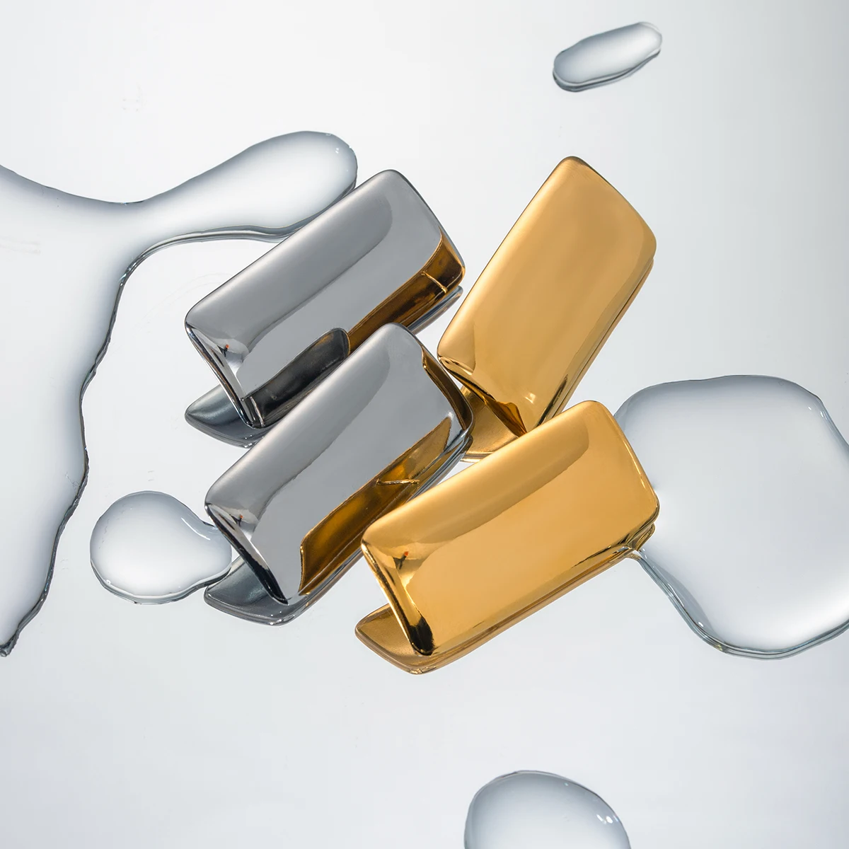 Stainless Steel Rectangular Earrings for Women 5 Stainless Steel Rectangular Earrings for Women - Image 5