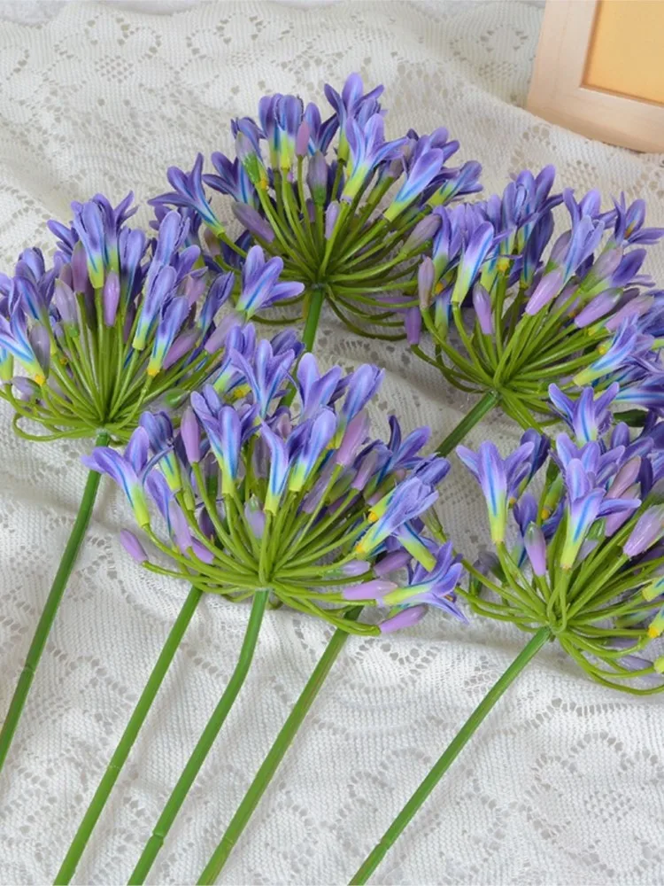 Luxury Artificial African Agapanthus Branch in Vivid Colors 3 Luxury Artificial African Agapanthus Branch in Vivid Colors - Image 3