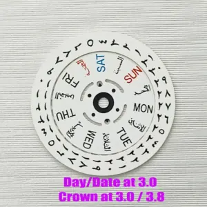 White Date and Week Wheel for NH35/36 Movements 11 Scdb732c5ef0745d188b3f7f134b334c68