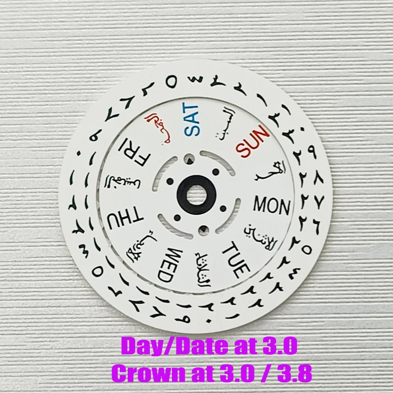 White Date and Week Wheel for NH35/36 Movements 2 White Date and Week Wheel for NH35/36 Movements - Image 2