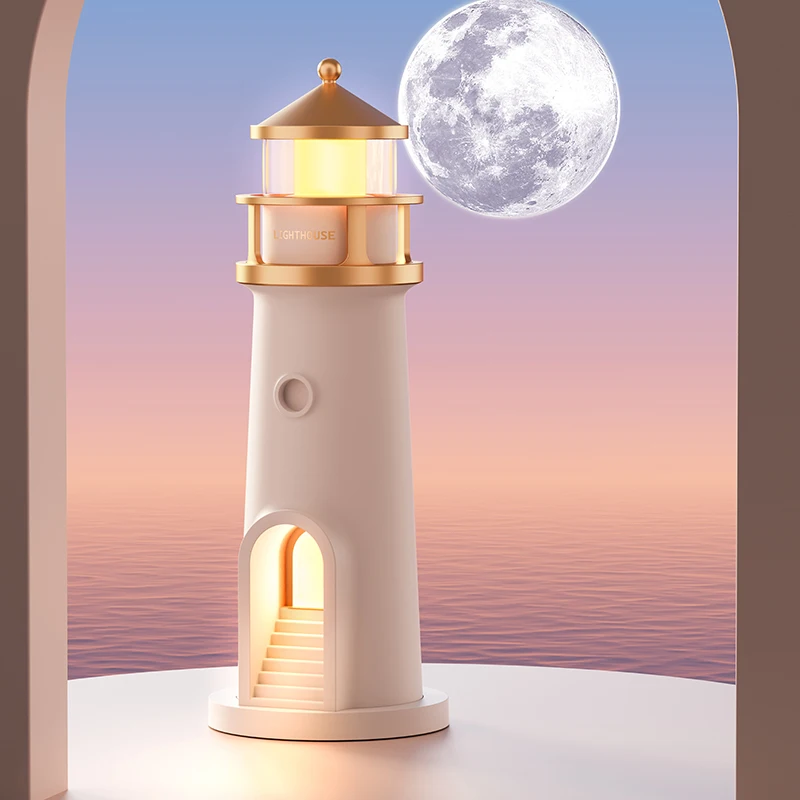 Moon Lighthouse Projection Lamp with White Noise 5 Moon Lighthouse Projection Lamp with White Noise - Image 5