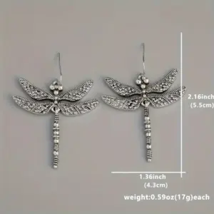 Vintage Dragonfly Drop Earrings in Silver or Gold 7 Scdc8d39a9a0346fb90be1a1bef4ac35d4