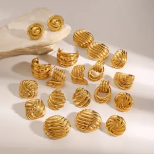 Gold-Toned Stainless Steel Earrings Collection 13 Scdd2ed8e760c4eb888a389ce2552ee82j