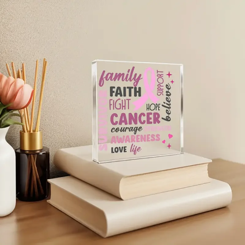 Breast Cancer Awareness Acrylic Ornament 5 Breast Cancer Awareness Acrylic Ornament - Image 5