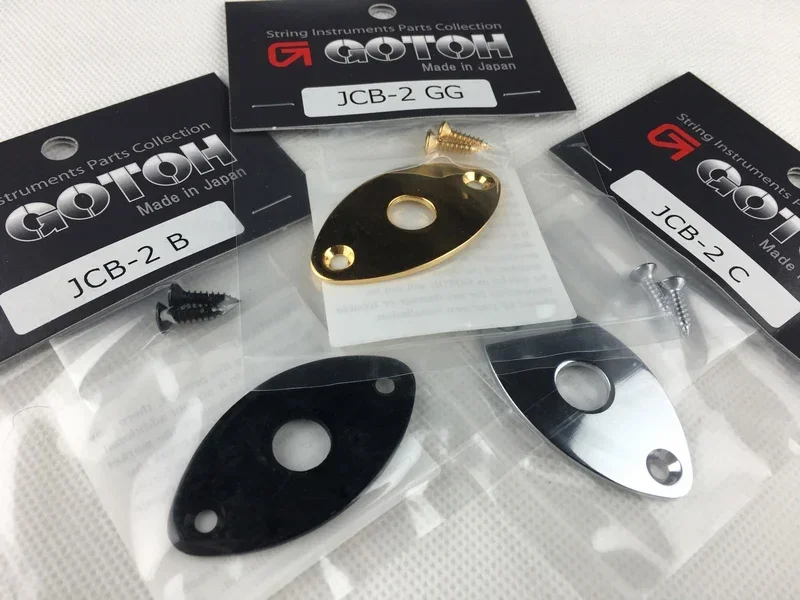 GOTOH Oval Metal Jack Plate for Guitar 3 GOTOH Oval Metal Jack Plate for Guitar - Image 3