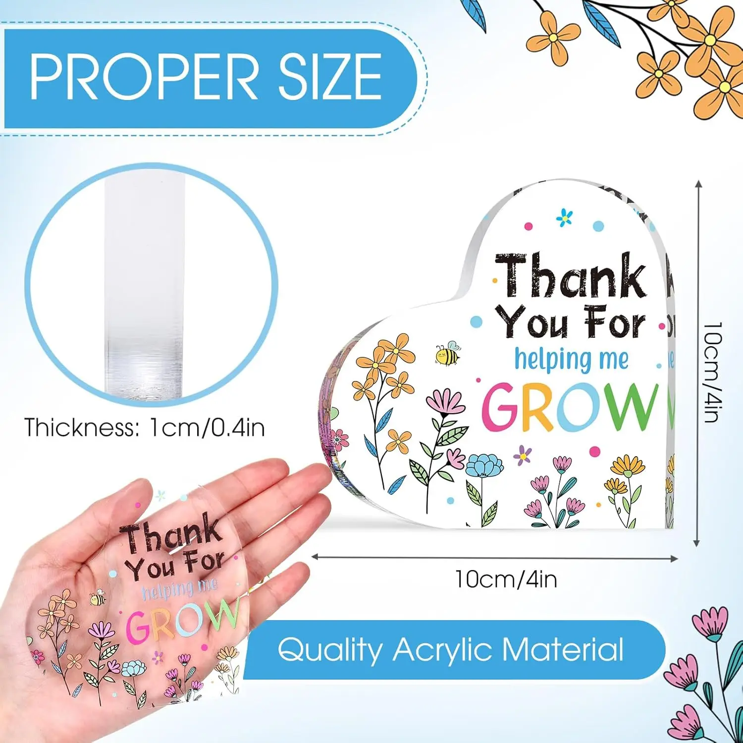 Vibrant Teacher Appreciation Acrylic Paperweight 2 Vibrant Teacher Appreciation Acrylic Paperweight - Image 2